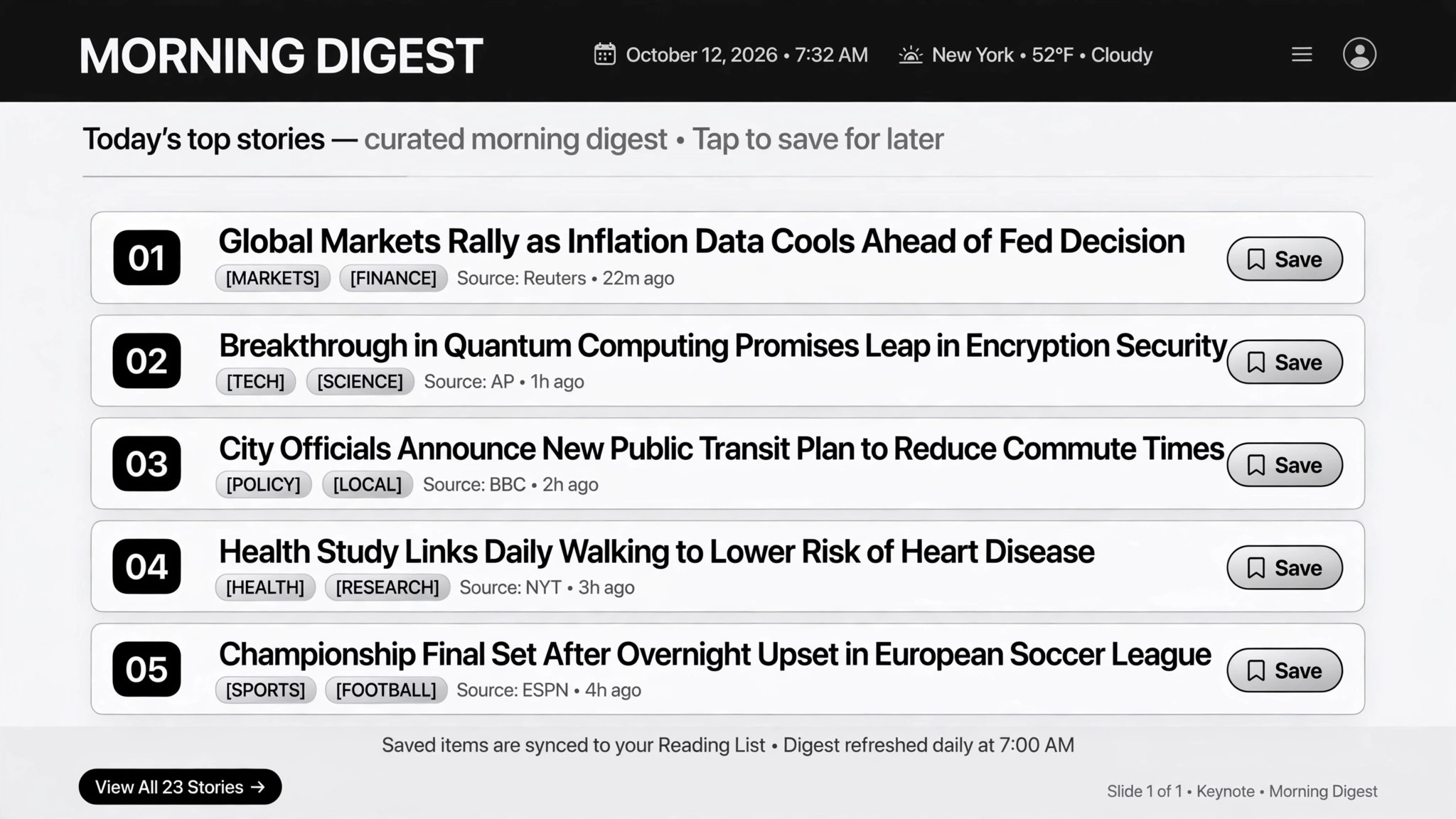 News Digest preview